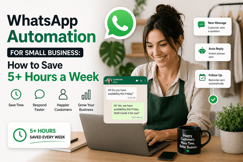WhatsApp Automation for Small Business: How to Save 5+ Hours a Week